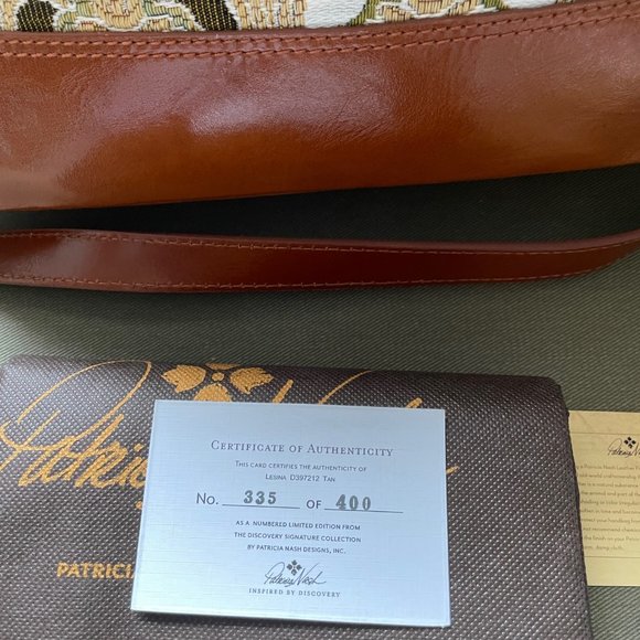 PATRICIA NASH Lesina LEATHER and Tapestry Tote - Picture 3 of 16